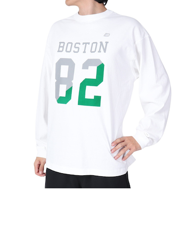 ニューバランス（new balance）900 スプリット82 BOSTON プリント長袖Tシャツ AMT35109WT