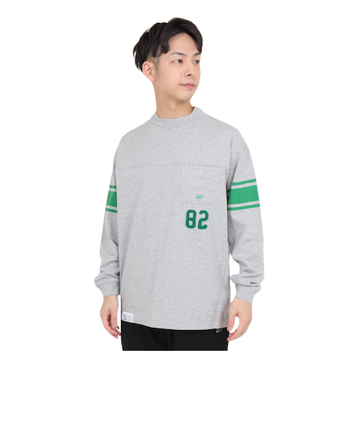 ニューバランス(new balance)900 フットボールTシャツ 長袖 AMT35110AG ロンT