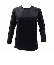 WIND-X 長袖クルーネックシャツ UW3F0007-WA892-GRASCBLK