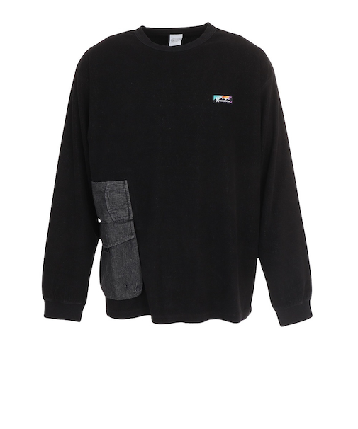 ナッグパイルポケットTシャツ 792-3230024 BLACK