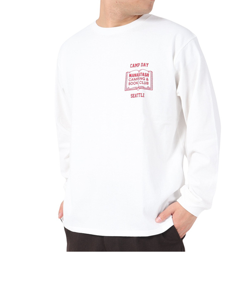 CiTee 長袖Tシャツ BOOK CLUB 792-3230025 WHITE