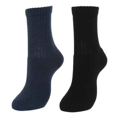 クー（Coo.）やわらかバルキー靴下 895Q3OK0247 NVYBLK