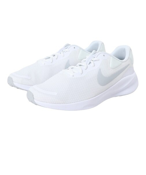 ナイキ（NIKE）スポーツ シューズ レボリューション7 ホワイト FB2207-100 スニーカー ランニングシューズ クッション性 学校 部活 登校 通学