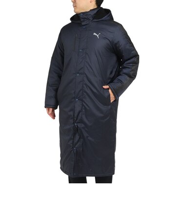 プーマ（PUMA）アウター ロング ボアコート 防寒 ベンチコート 冬 ロング丈 672960 43 NVY