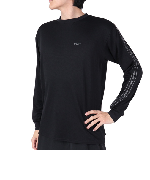 ザ・ワープ・バイ・エネーレ(The Warp By Ennerre)LINED GRAPHIC 長袖Tシャツ WB3QJB13 BLK