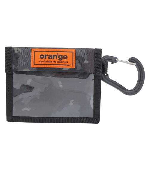オレンジ（ORANGE）パスケース カラビナ付き PASS CASE YOKO 201249