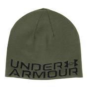 アンダーアーマー（UNDER ARMOUR）ジュニア ニット帽 リバーシブル ハーフタイム ビーニー 1379999 390 子供 45cm 緑