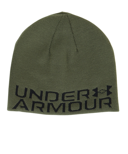 アンダーアーマー（UNDER ARMOUR）ジュニア ニット帽 リバーシブル ハーフタイム ビーニー 1379999 390 子供 45cm 緑