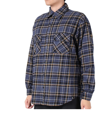 エスエーエス（S.A.S）ネルチェックCPOシャツ SAS2325800-79:NAVY
