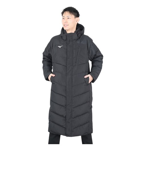 ミズノ（MIZUNO）ダウンロングコート 32MEA55009 ブラック