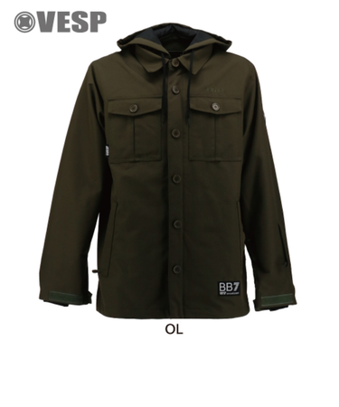 ベスプ（VESP）スノーボード ウェア ジャケット ミリタリーシャツジャケット VPMJ1041OL