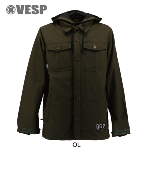 ベスプ（VESP）スノーボード ウェア ジャケット ミリタリーシャツジャケット VPMJ1041OL
