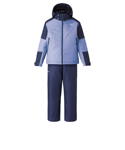 ミズノ（MIZUNO）ジュニア スキーウェア ブレスサーモ スノーソリッドスーツ 上下セット Z2MGA95516 サイズ調整