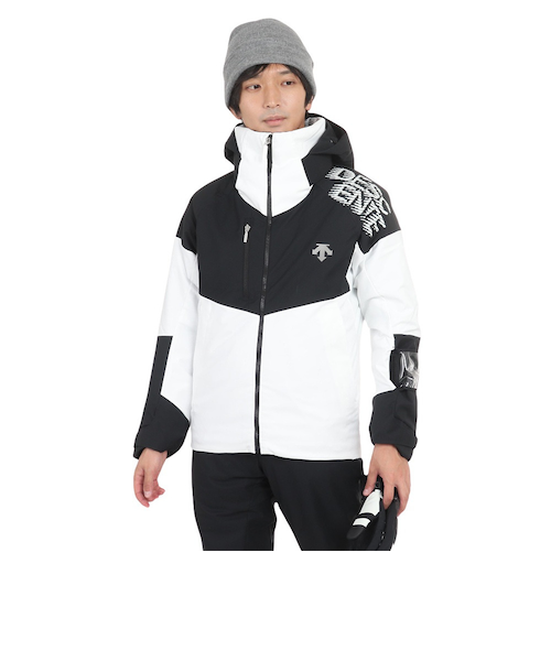 DESCENTE スキーウェア ホワイト/ブラック デサント（DESCENTE）スキーウェア ジャケット S.I.O JACKET DWMWJK76X