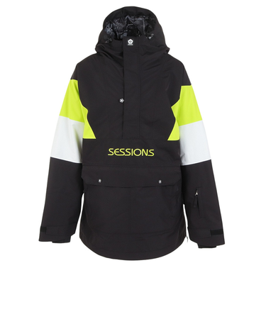 セッションズ（SESSIONS）スキー スノーボード ウェア ジャケット CHAOS プルオーバージャケット SSFW230013 BLK