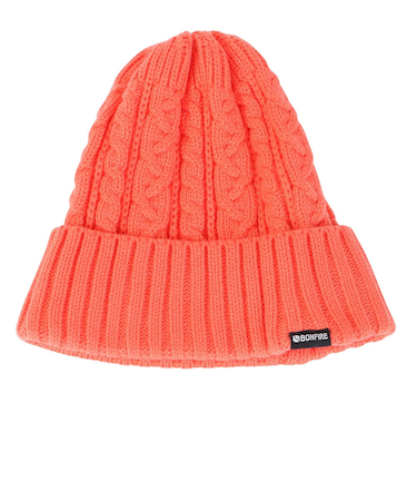 BonFire（ボンファイアー）ニット帽 ケーブルカフワッチ 20BNF3FST2292 PNK 防寒 ピンク フリーサイズ