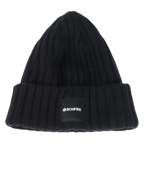 ボンファイア(Bonfire)ニット帽 ボリュームリブカフワッチ 20BNF3FST2293 BLK 防寒 フリーサイズ 黒