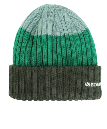 ボンファイアー（Bonfire）ニット帽 ボーダーリブカフワッチ 20BNF3FST2294 GRN 防寒 フリーサイズ 緑