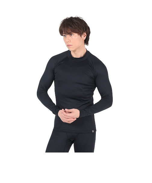 デュアリグ(DUARIG)ヒートクロス モックネック長袖シャツ 3F0001-AHET-786ES BLK