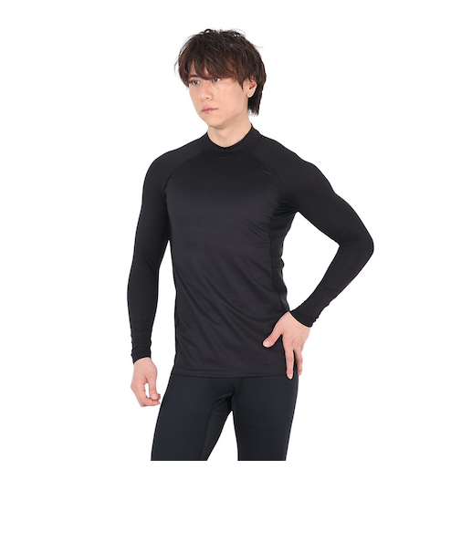 デュアリグ（DUARIG）ウィンドクロス モックネック長袖ウェア 3F0005-AHET-786ES BLK