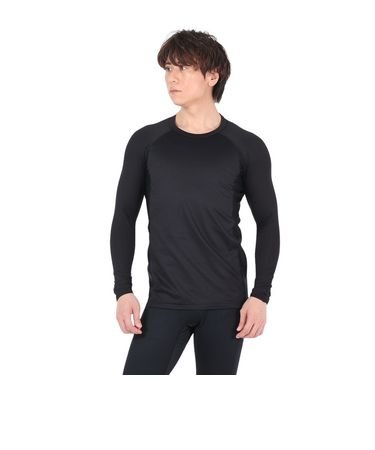 デュアリグ（DUARIG）ウィンドクロス クルーネック長袖シャツ 3F0006-AHET-786ES BLK