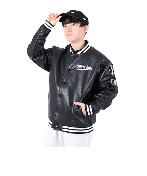 野球ウェア ジャケット PUレザー ML2323FW0012-BLK