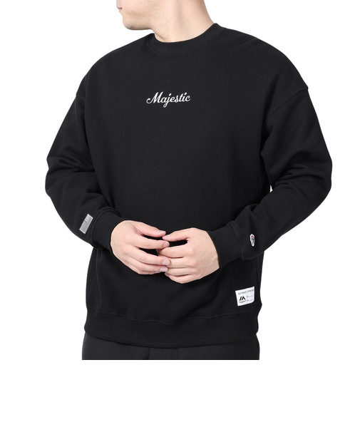 マジェスティック（MAJESTIC）クルースウェットシャツ OT0523FW0001-BLK
