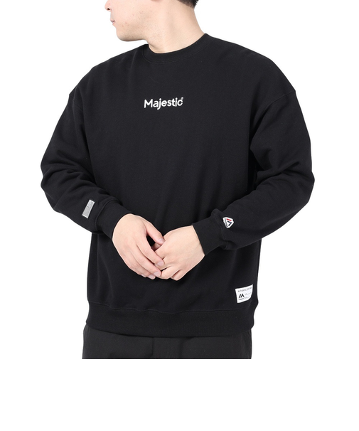 マジェスティック（MAJESTIC）クルースウェットシャツ OT0523FW0002-BLK