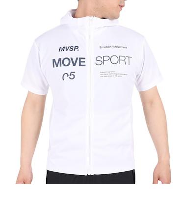 デサント（DESCENTE）半袖パーカー メンズ フルジップフーディー DX-C2439 WH