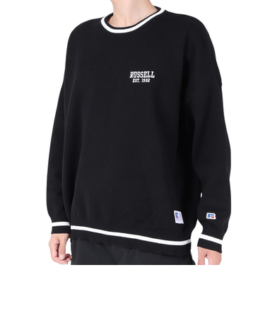 ラッセル（RUSSELL）DryPory クルーネックニット RBM23F0008 BLK