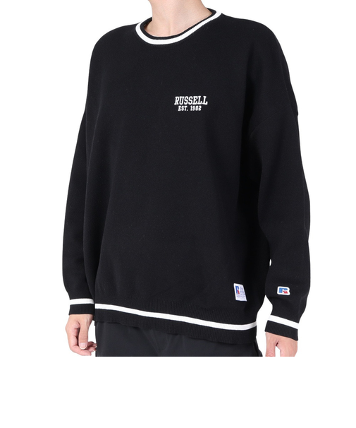 ラッセル（RUSSELL）DryPory クルーネックニット RBM23F0008 BLK