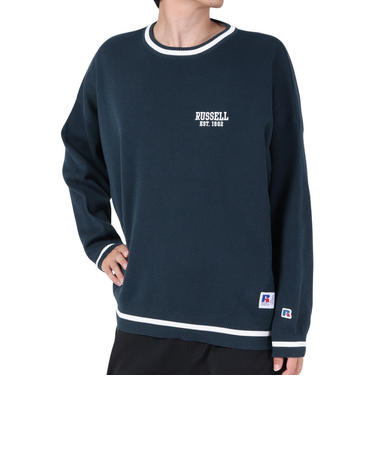 ラッセル（RUSSELL）DryPory クルーネックニット RBM23F0008 NVY