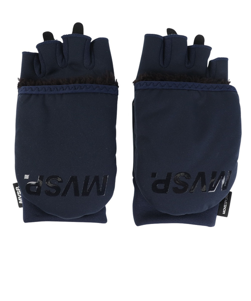 デサント（DESCENTE）手袋 ハーフフィンガーカバーグローブ DMAWJD97XB NV 防寒