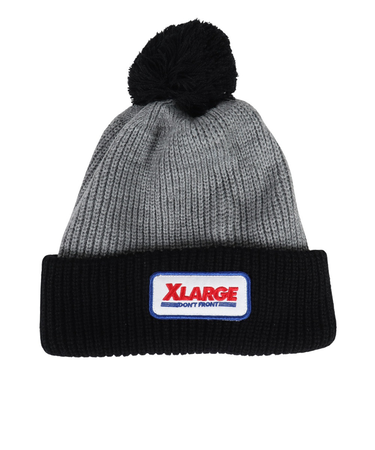 エクストララージ（XLARGE）ポンポン バイカラー ニットキャップ 101234051010-GREY