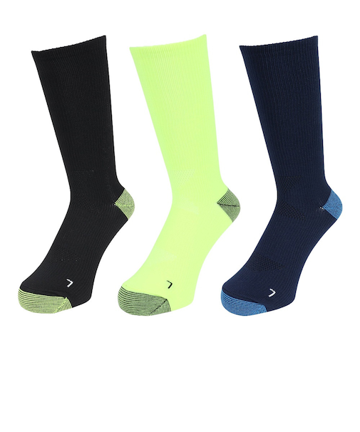 ストロングクルーソックス YEL/NVY/LIME 3足組 SK3F0004-WA894-GROK