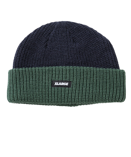 エクストララージ（XLARGE）2TONE CUFF ビーニー 101234051007-NAVY