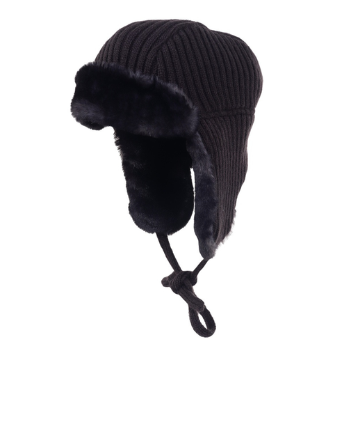 ヤックパック(YAK PAK)リブニット フライトキャップ YAK-PAK-23F007 CGRY パイロットキャップ 耳当て付き チャコールグレー