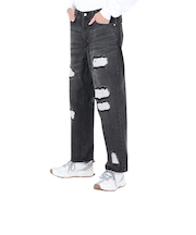 エクストララージ（XLARGE）DISTRESSED デニムパンツ 101234031010-BLACK