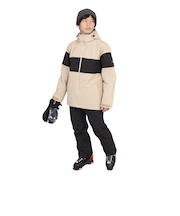 エアボーン（ARBN）スキーウェア 上下セット スーツ BORDER AB43WW1516 BEG