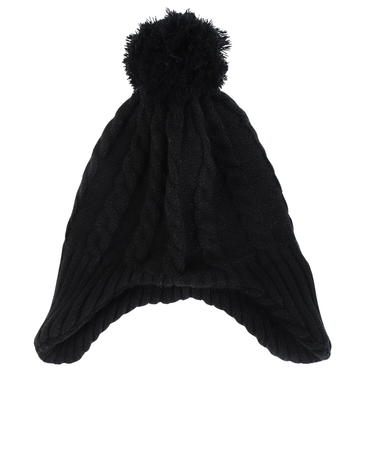 トランスクート（TRANSCOOT）ニット帽 ビーニー 耳あて 防寒 TRB1010BK