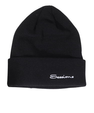 セッションズ（SESSIONS）ニット帽 ベーシックウォーム カフワッチ 23080256 BLK フリーサイズ 黒