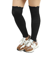 クー(Coo.)レッグウォーマー 裏側シルク 901Q3OK0327 BLK 防寒 黒