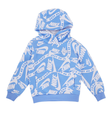 ナイキ（NIKE）ジュニア ボーイズ B NSW CLUB AOP プルオーバーフーディ 76L169-BGZ