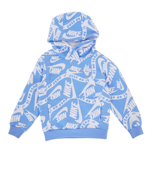 ナイキ（NIKE）ジュニア ボーイズ B NSW CLUB AOP プルオーバーフーディ 76L169-BGZ