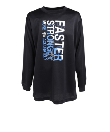 エックスティーエス（XTS）バスケットボールウェア ジュニア ドライプラス 長袖メッセージTシャツ 751TS3ES0043BLK 速乾