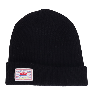 ニット帽 ニット ビーニー SL23FW-HAT002BLK 黒 防寒 フリーサイズ