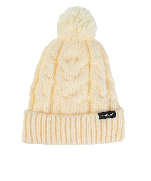 エアボーン（ARBN）ジュニア NATURE POM ニット帽 S AB43WC1573 WHT