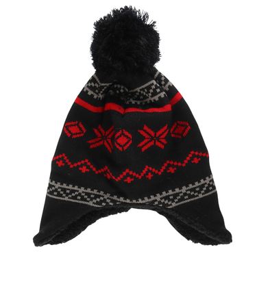 ベスプ（VESP）ジュニア 帽子 ニット帽 耳あて VPJB1007BK