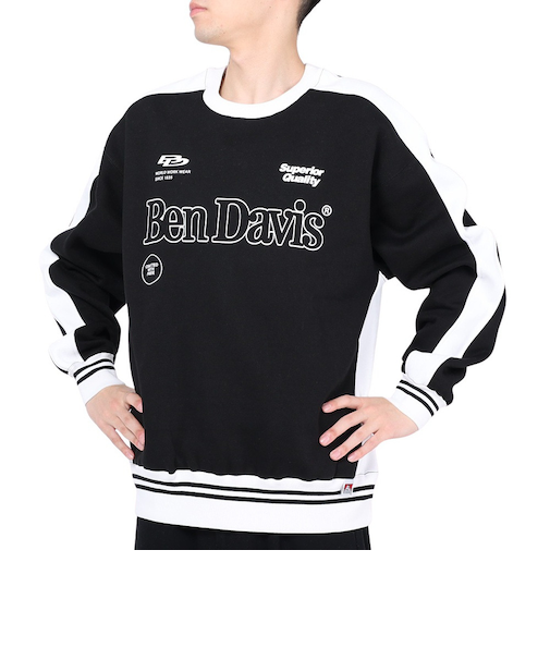 ベンデイビス（BEN DAVIS）プラクティス クルーネック スウェット 24380009-01BLK