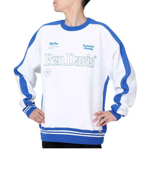ベンデイビス（BEN DAVIS）プラクティス クルーネック スウェット 24380009-07WHT
